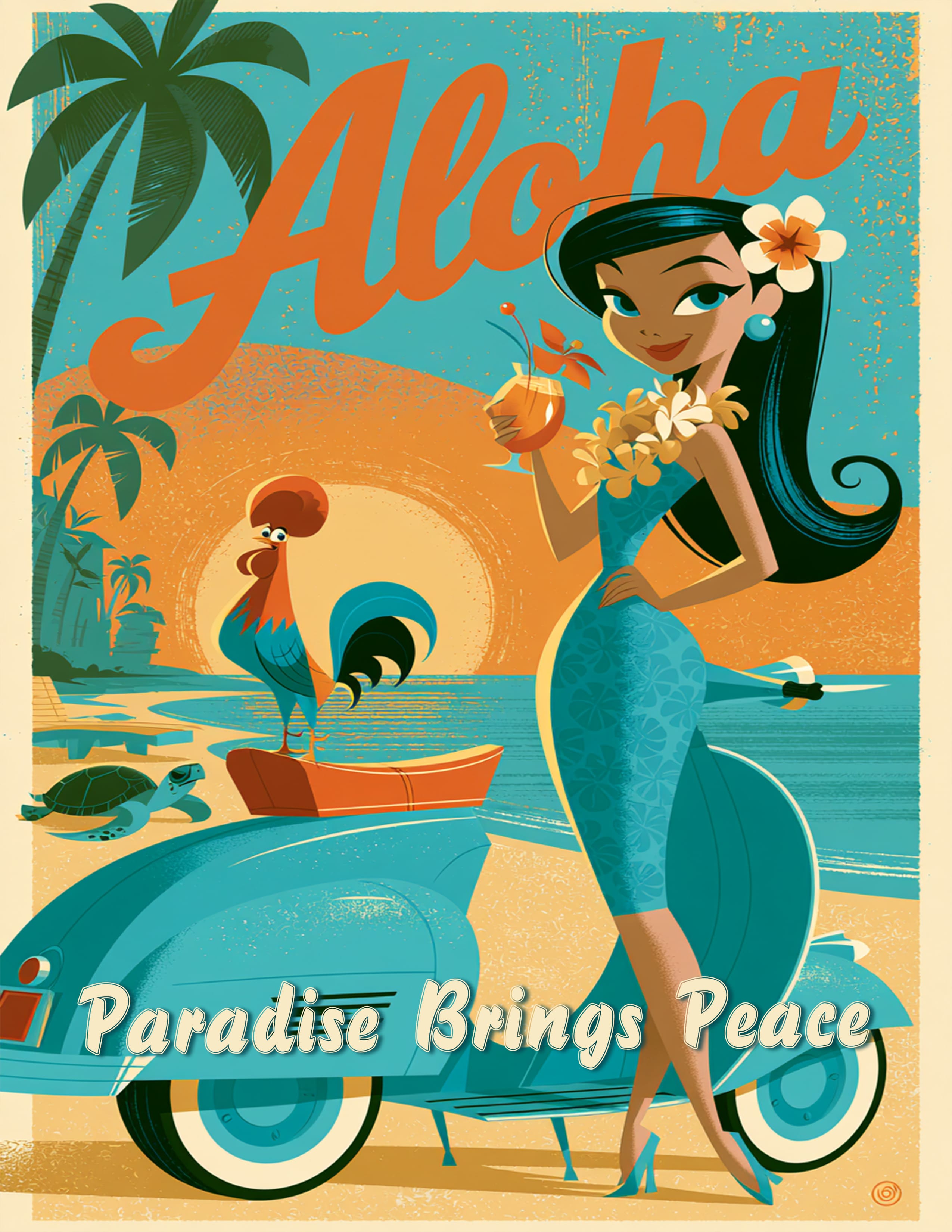 RT 530 - Original Hawaii Art Print by Wailea Art