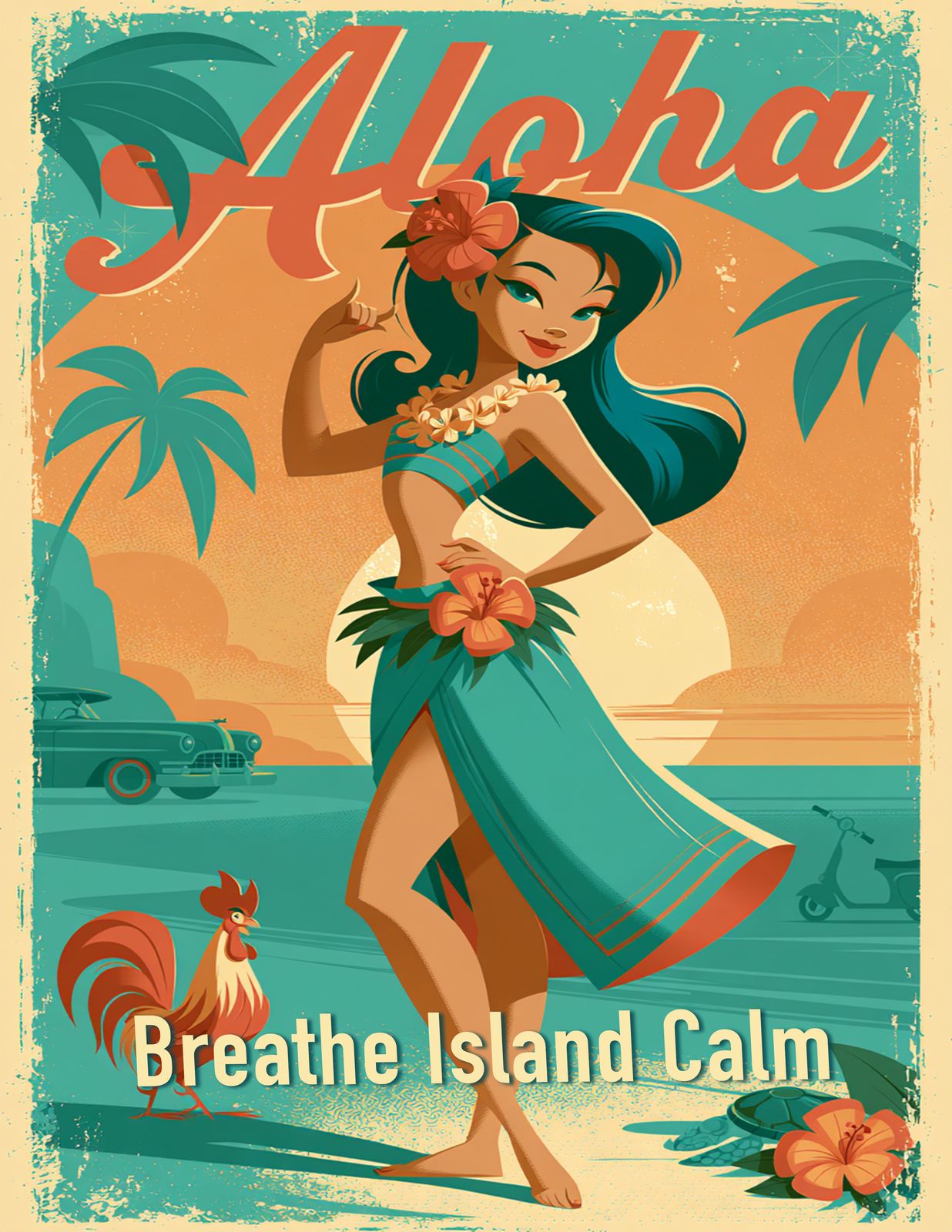 RT 518 - Original Hawaii Art Print by Wailea Art