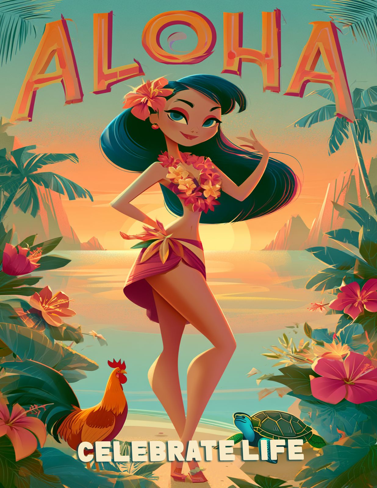 RT 519 - Original Hawaii Art Print by Wailea Art