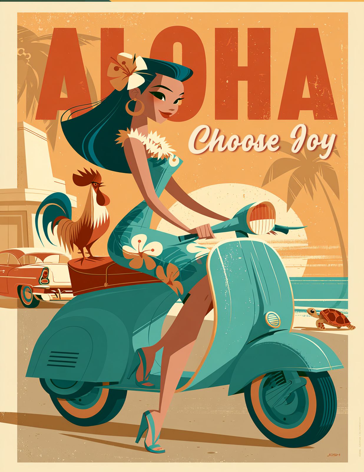 RT 520 - Original Hawaii Art Print by Wailea Art