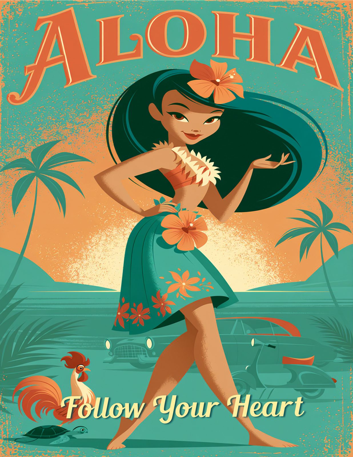 RT 525 - Original Hawaii Art Print by Wailea Art