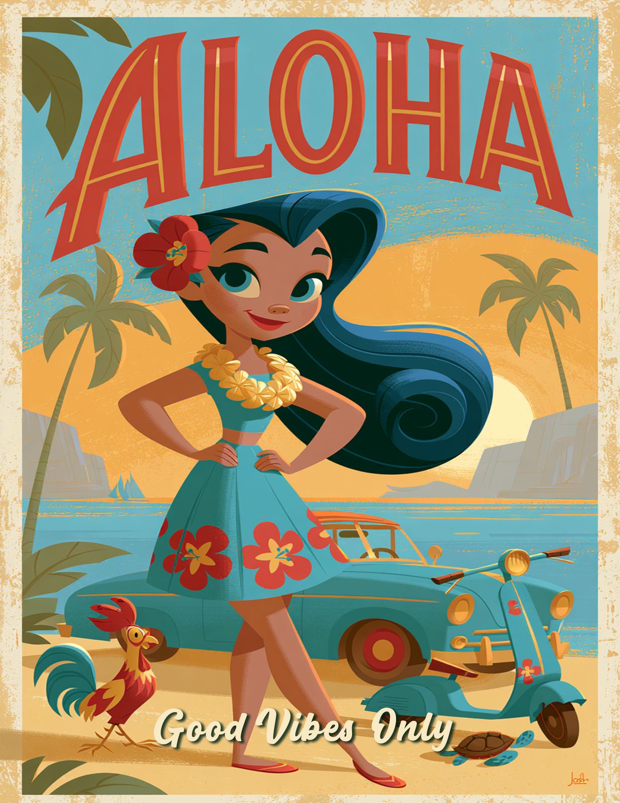 RT 526 - Original Hawaii Art Print by Wailea Art
