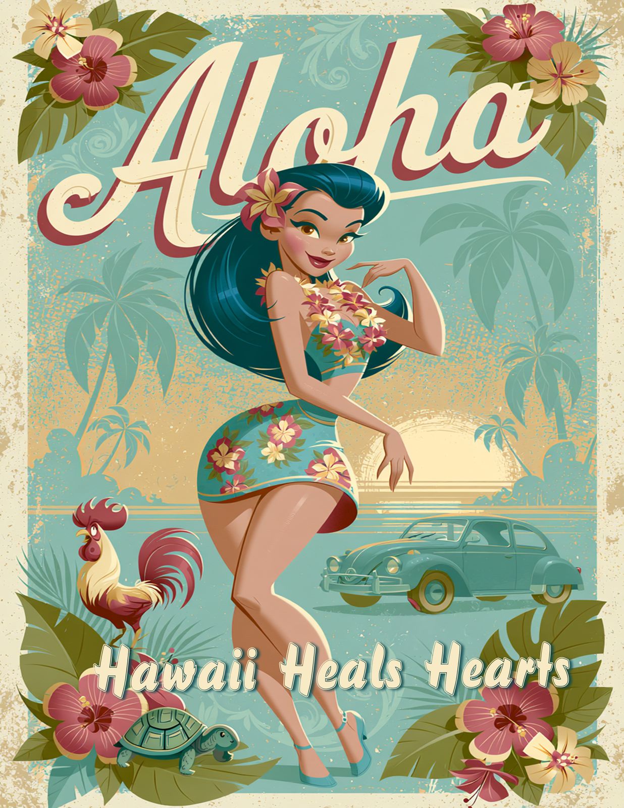 RT 527 - Original Hawaii Art Print by Wailea Art