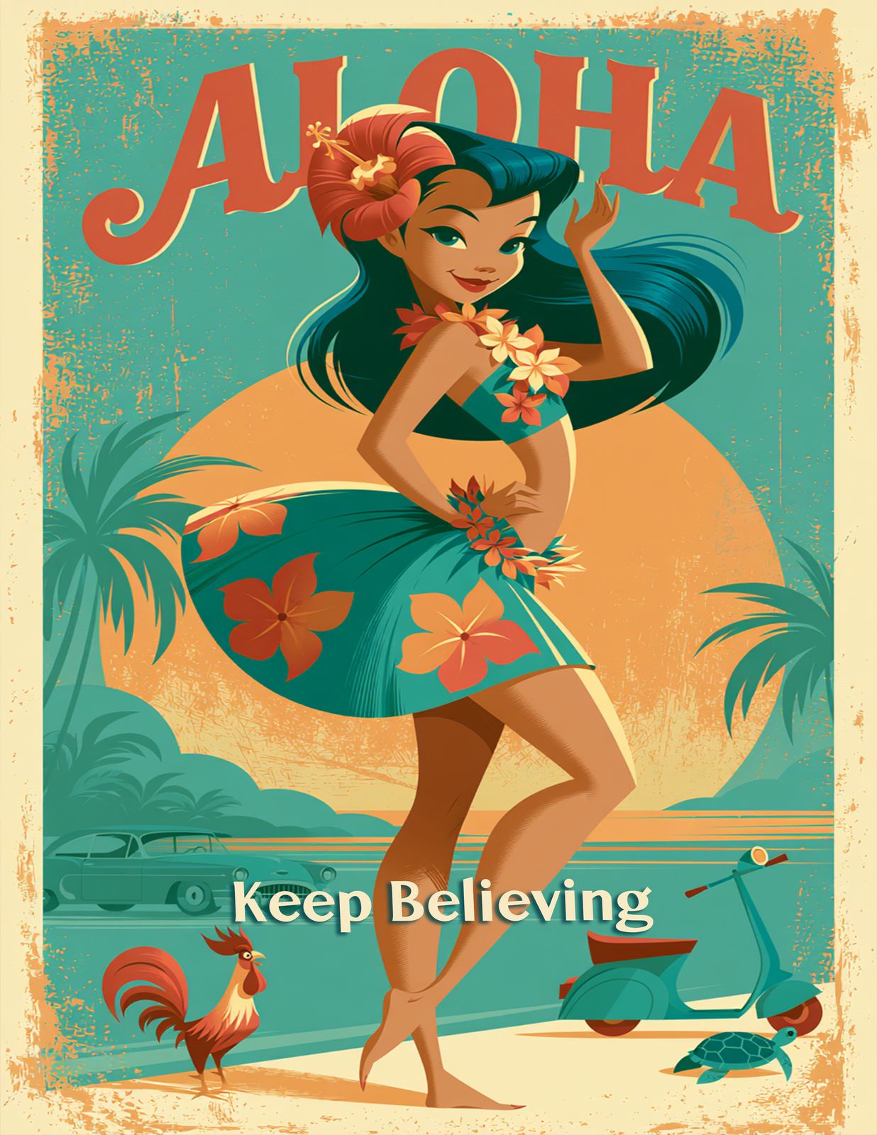 RT 529 - Original Hawaii Art Print by Wailea Art