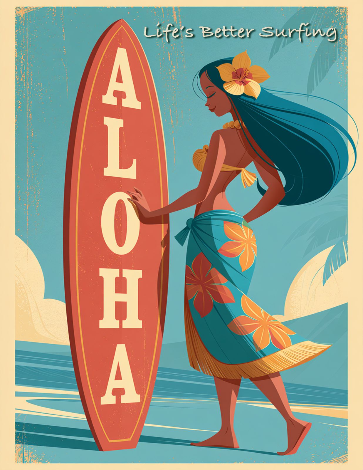 RT 534 - Original Hawaii Art Print by Wailea Art