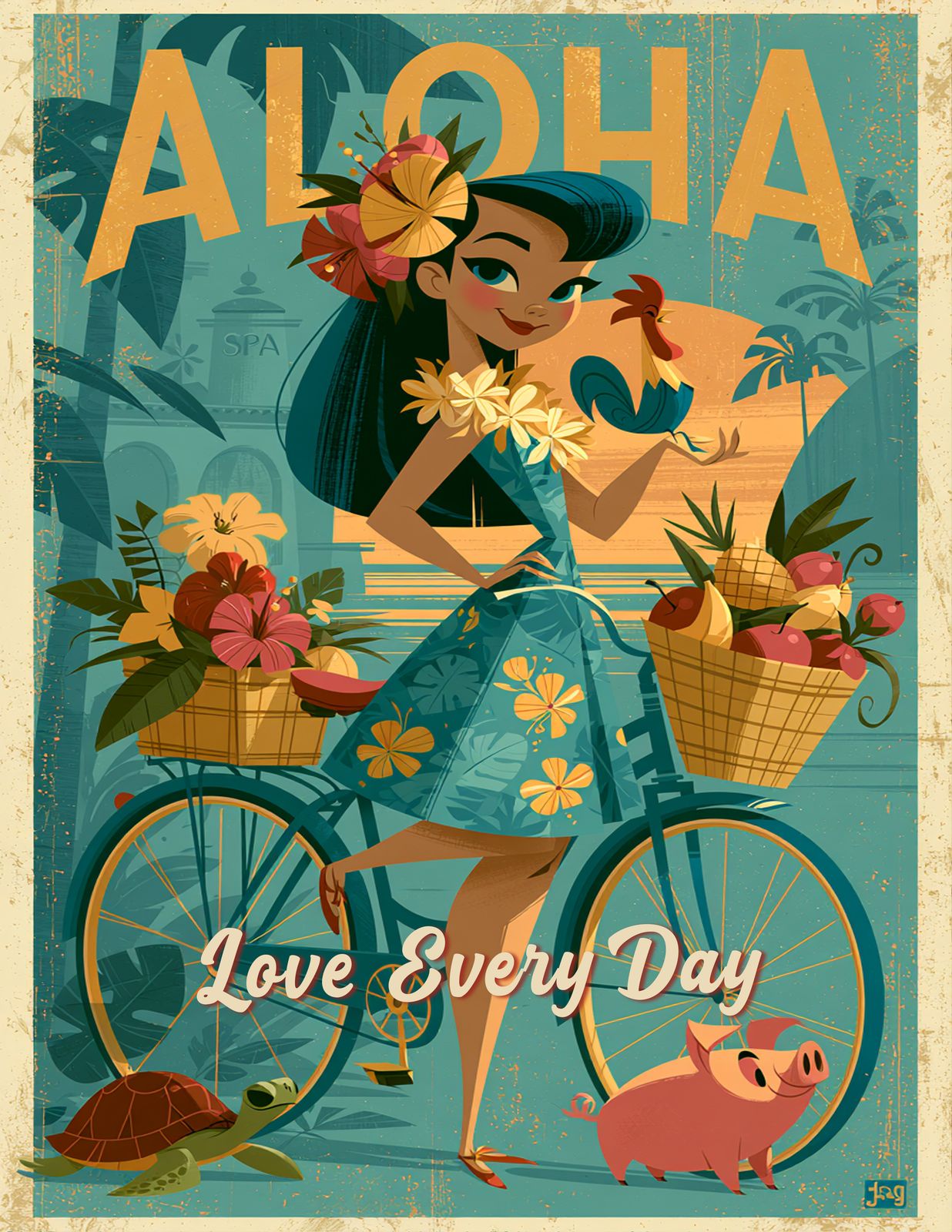 RT 536 - Original Hawaii Art Print by Wailea Art