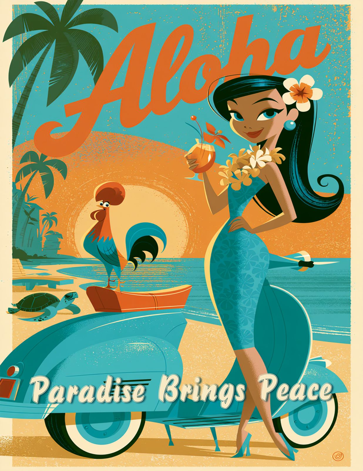 RT 542 - Original Hawaii Art Print by Wailea Art