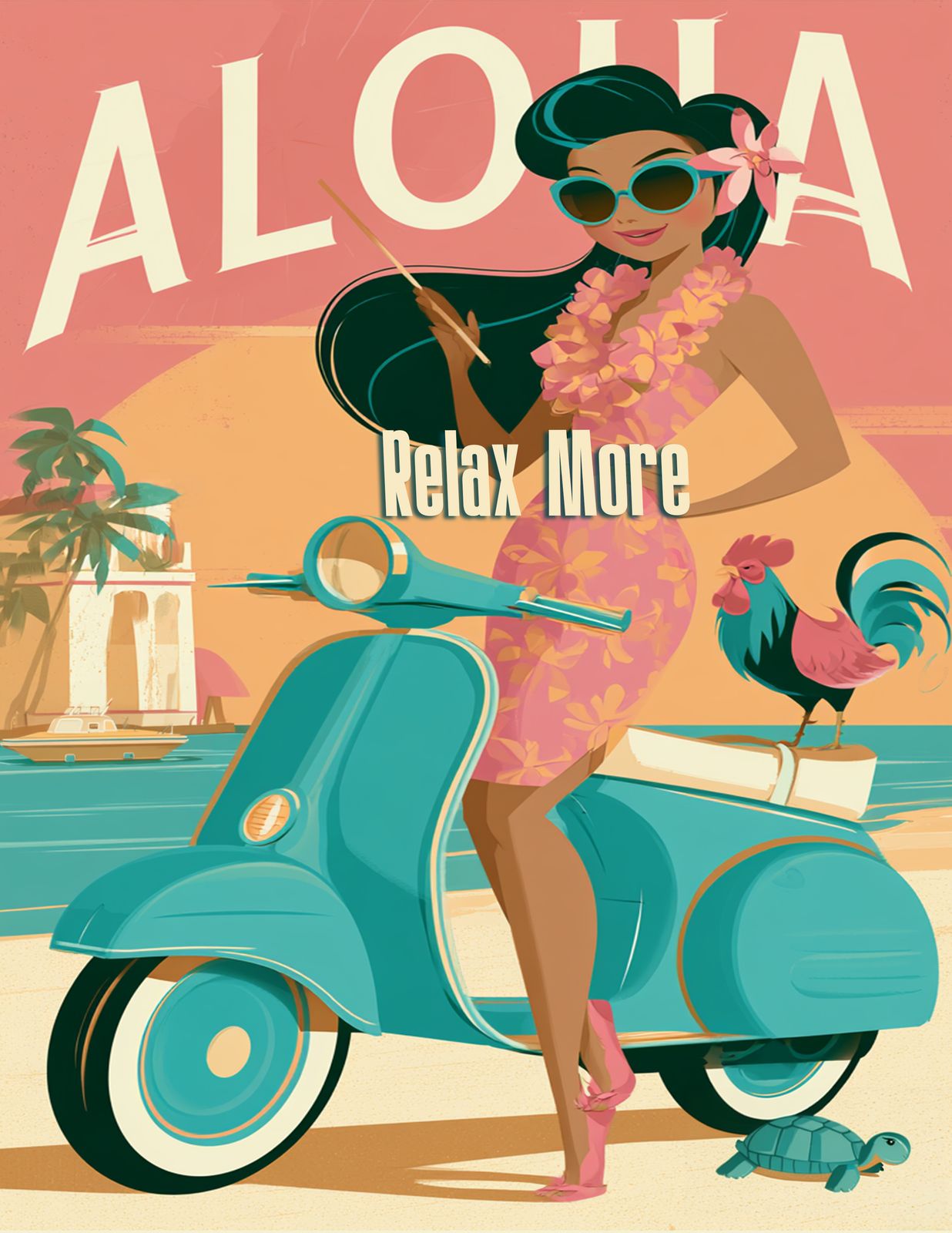 RT 543 - Original Hawaii Art Print by Wailea Art