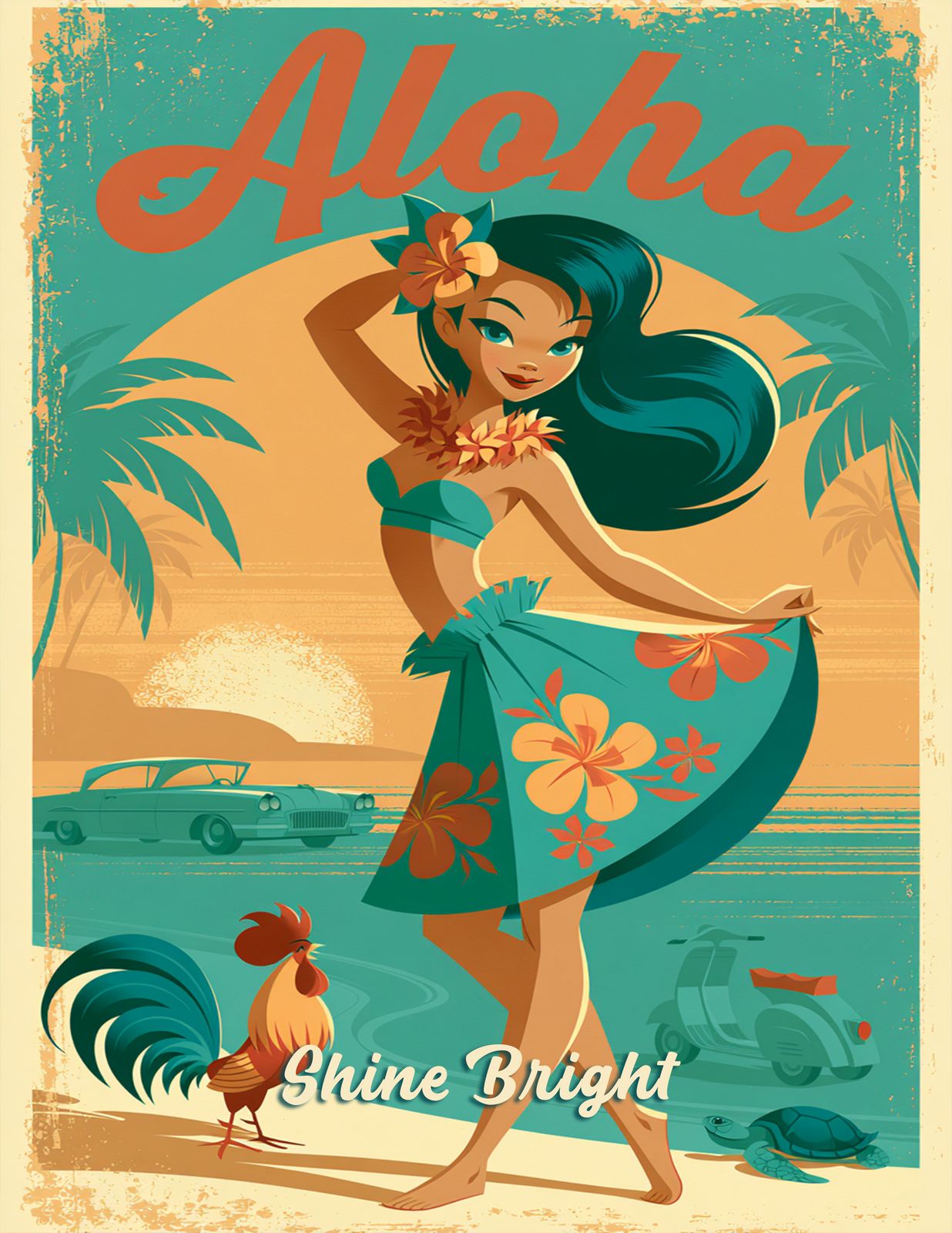 RT 544 - Original Hawaii Art Print by Wailea Art