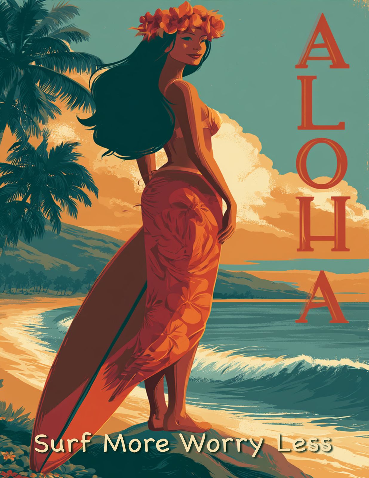 RT 551 - Original Hawaii Art Print by Wailea Art