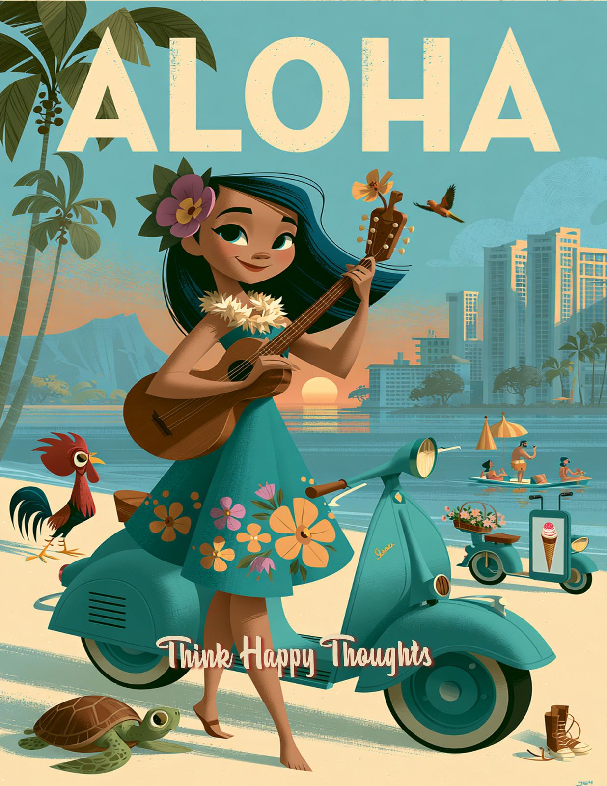 RT 552 - Original Hawaii Art Print by Wailea Art