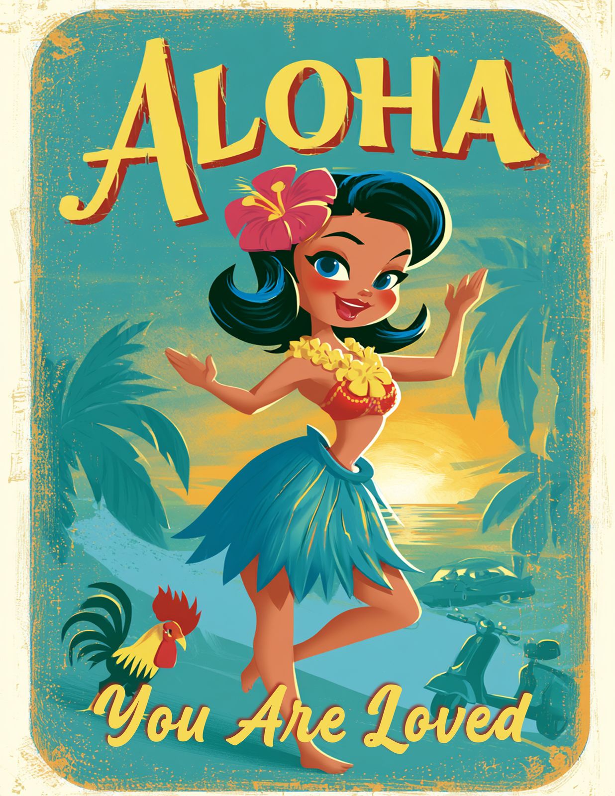 RT 556 - Original Hawaii Art Print by Wailea Art