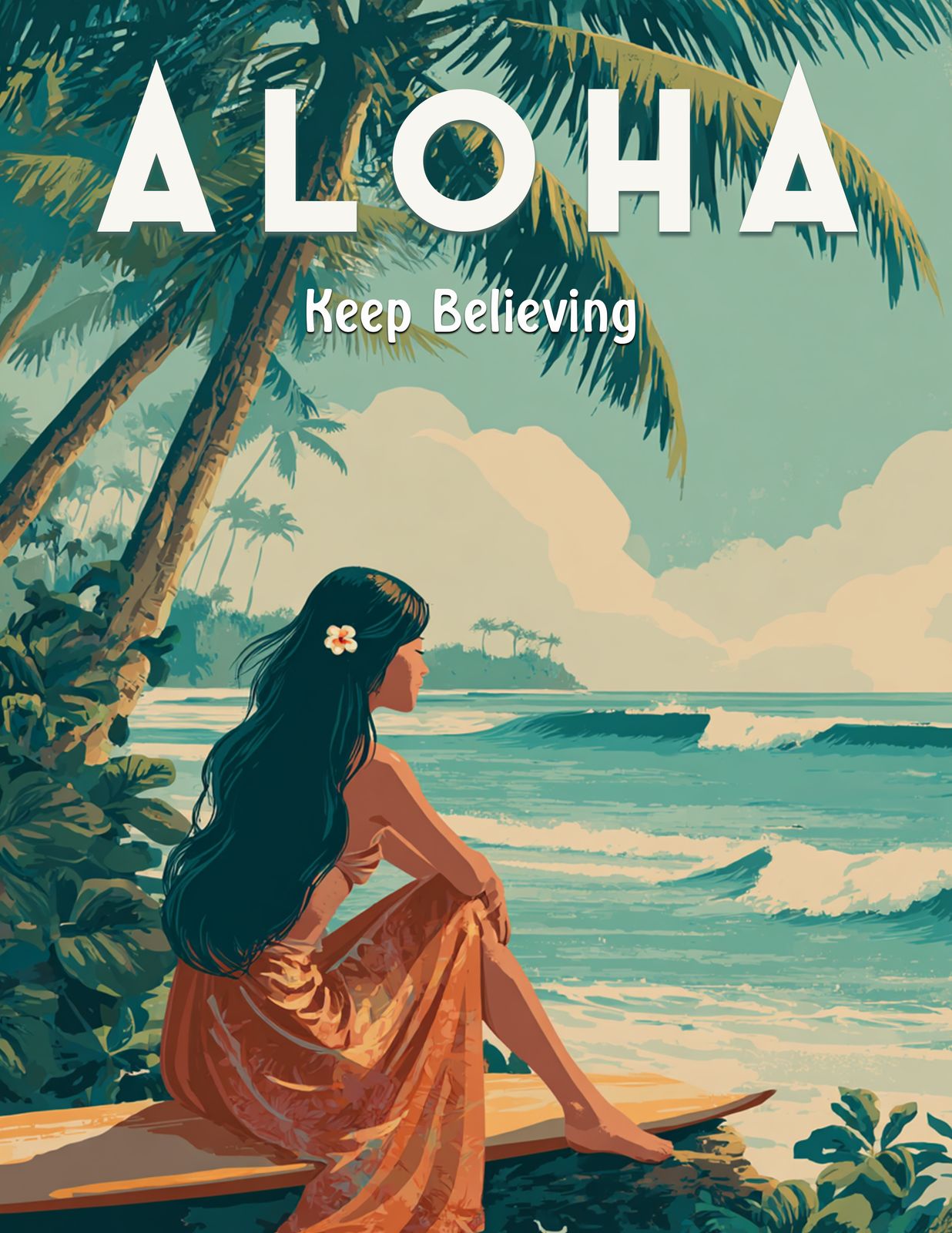 RT  557 - Original Hawaii Art Print by Wailea Art