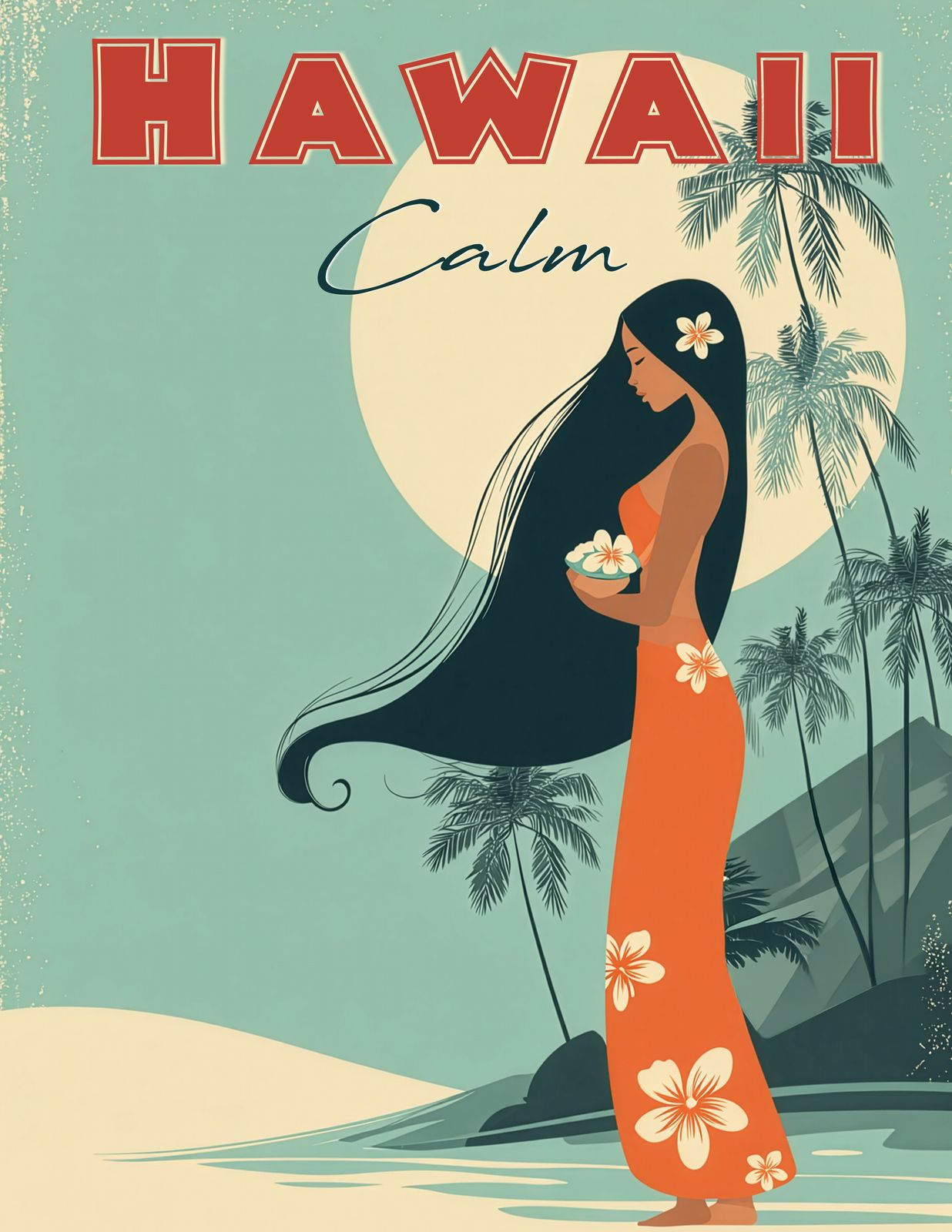 Island Peace — Hawaii Art - Original Hawaii Art Print by Wailea Art
