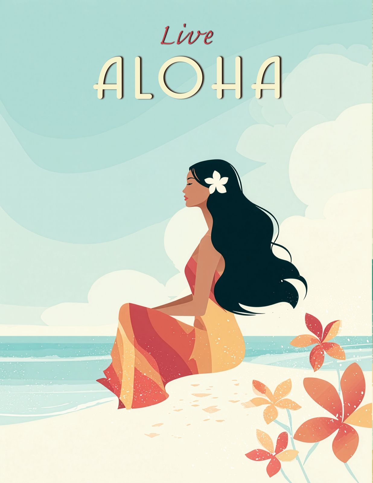 Tropical Whisper — Hawaii Art - Original Hawaii Art Print by Wailea Art