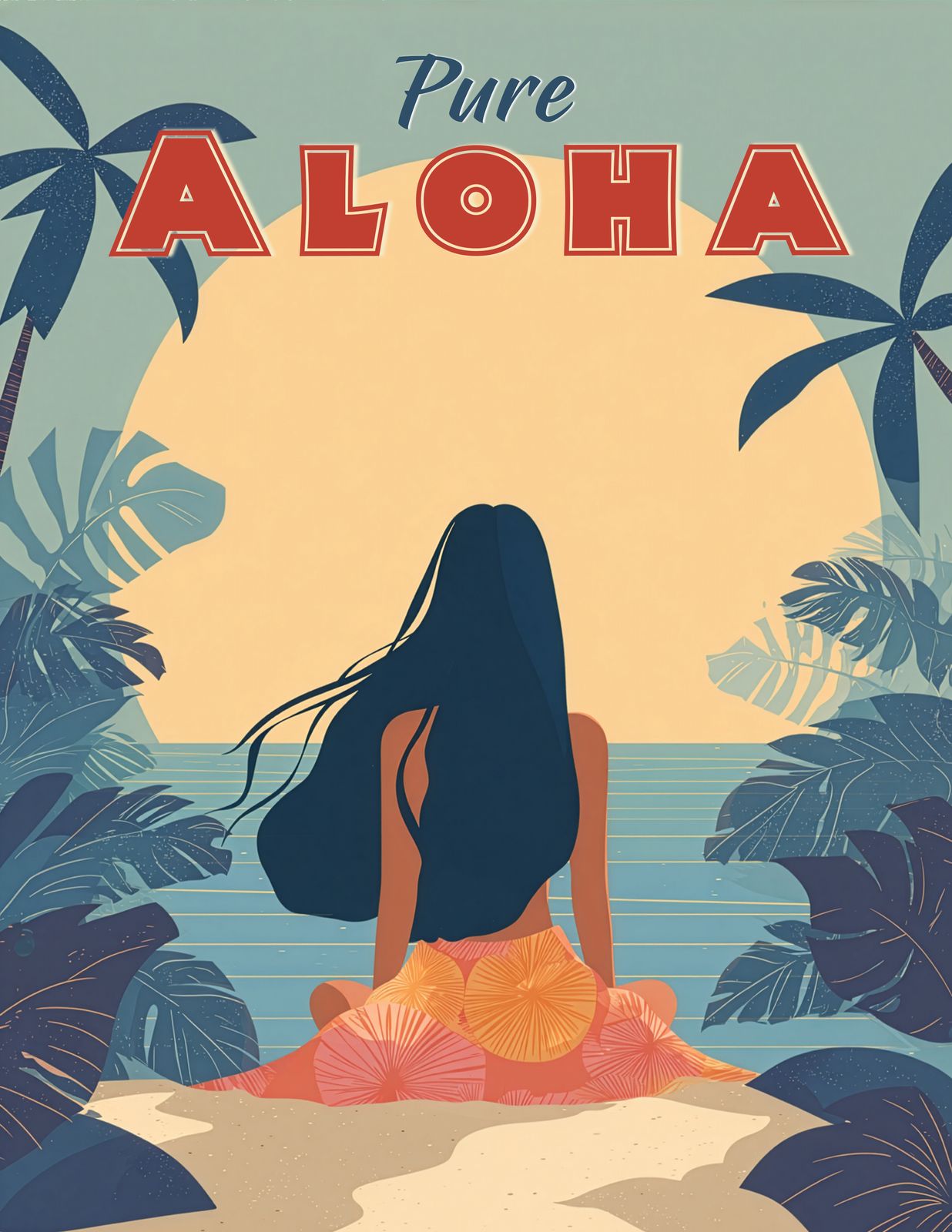 Aloha Purity — Hawaiian Art - Original Hawaii Art Print by Wailea Art