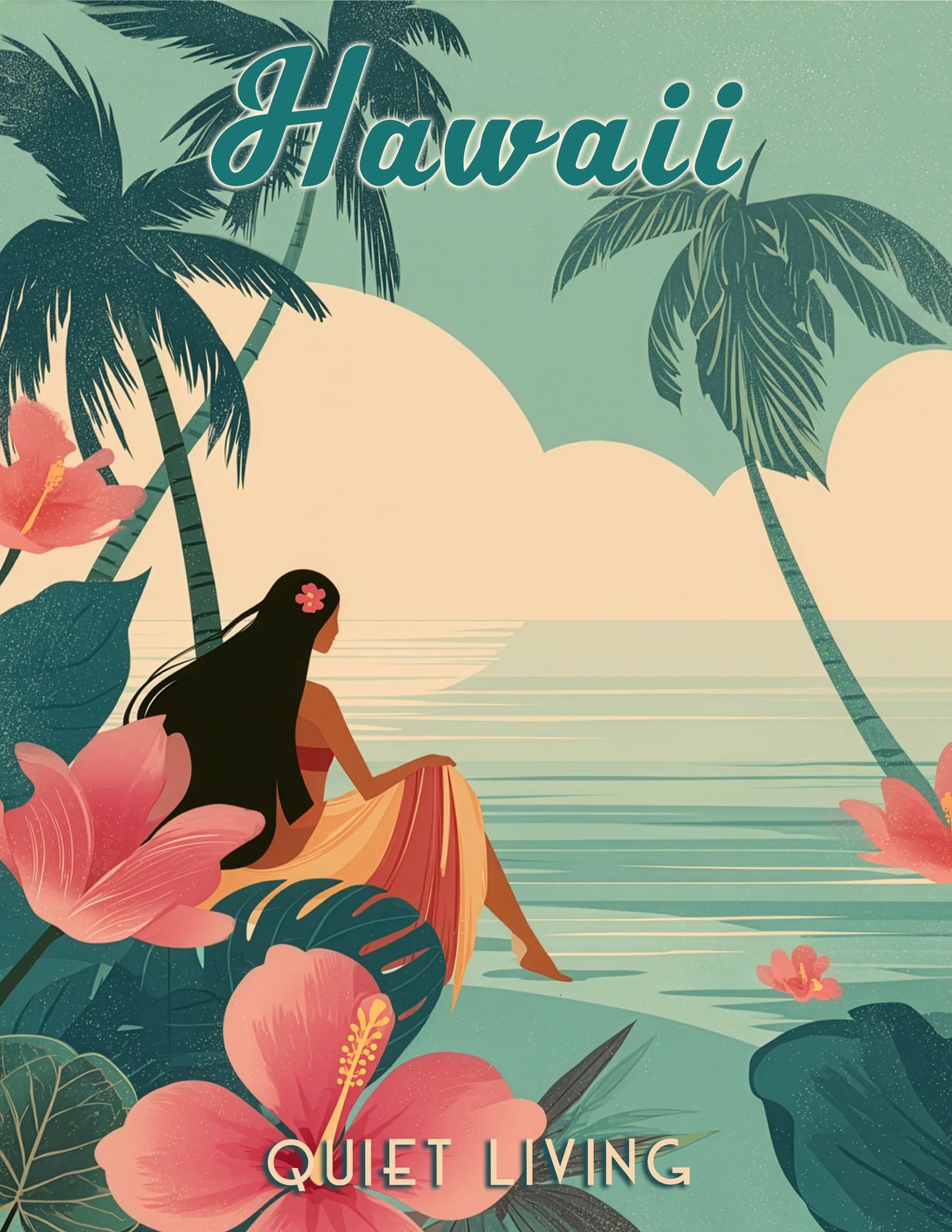 Tropical Beach Dreams — Hawaii Art - Original Hawaii Art Print by Wailea Art