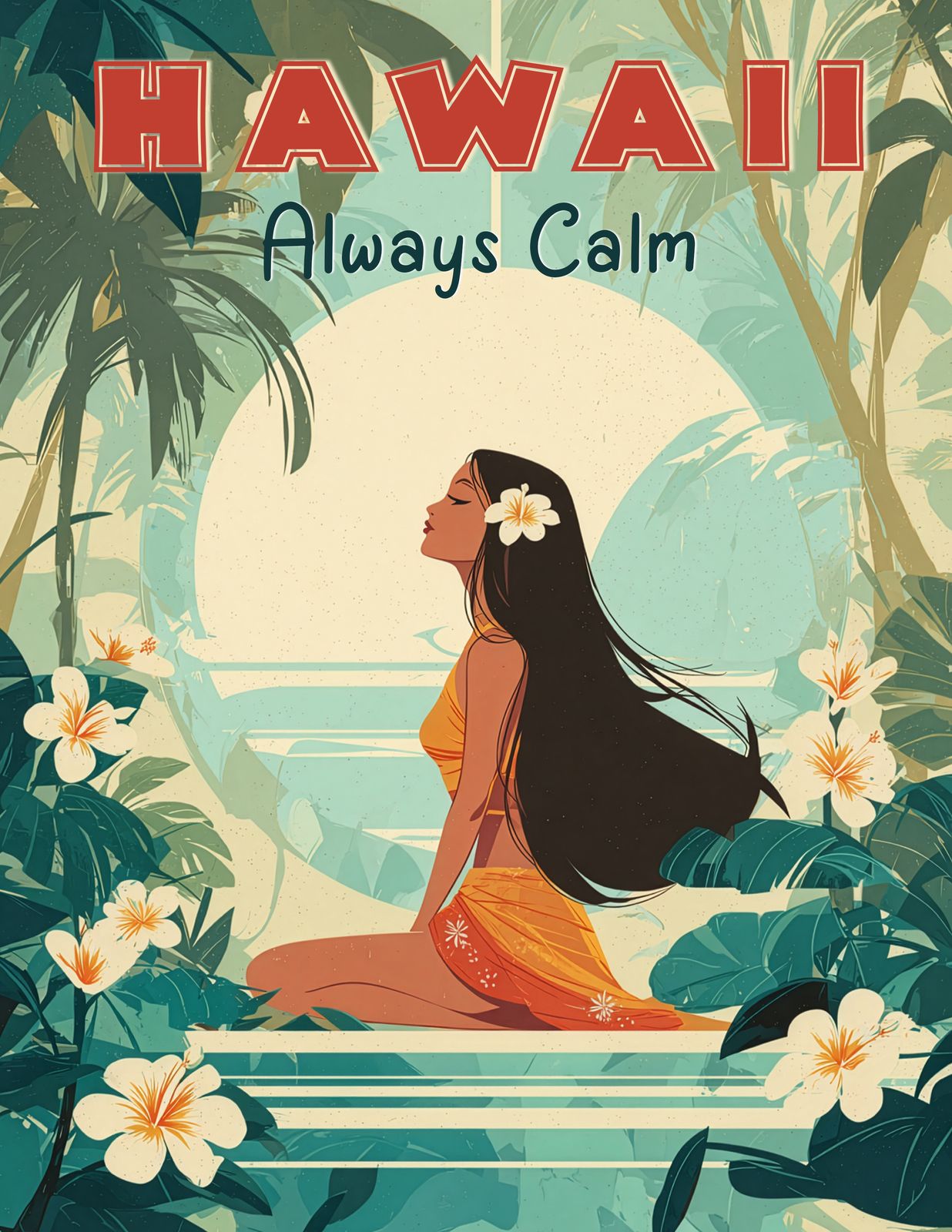 Hula Spirit — Hawaiian Hula Art - Original Hawaii Art Print by Wailea Art