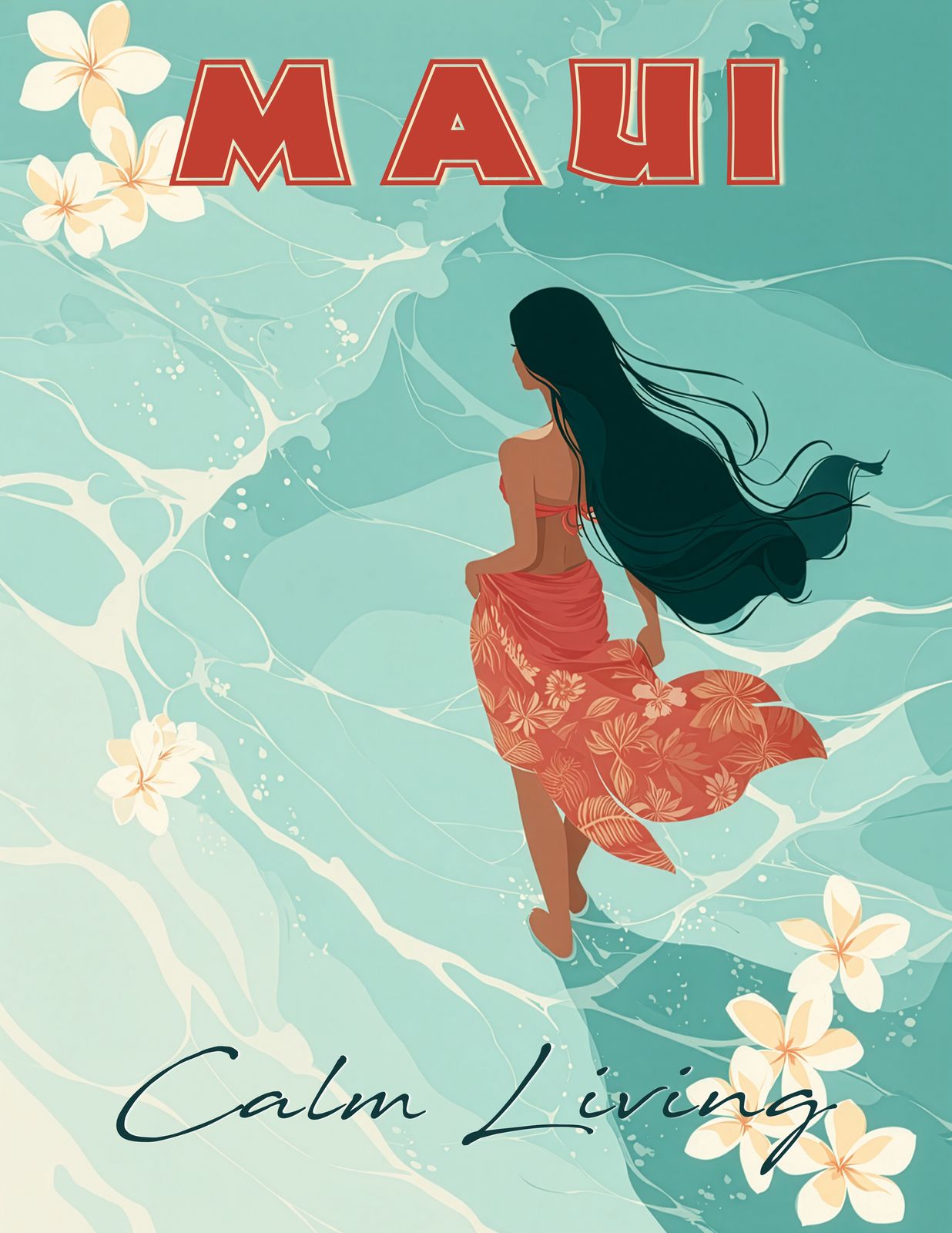 Island Grace — Maui Hula Art - Original Hawaii Art Print by Wailea Art