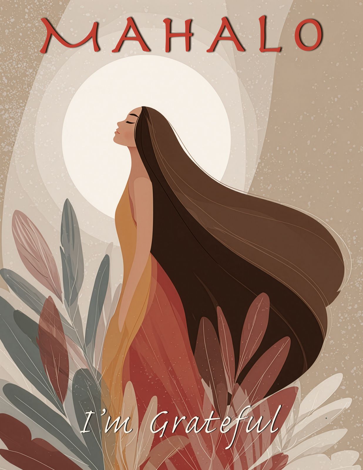 Grateful — Wailea Art - Original Hawaii Art Print by Wailea Art