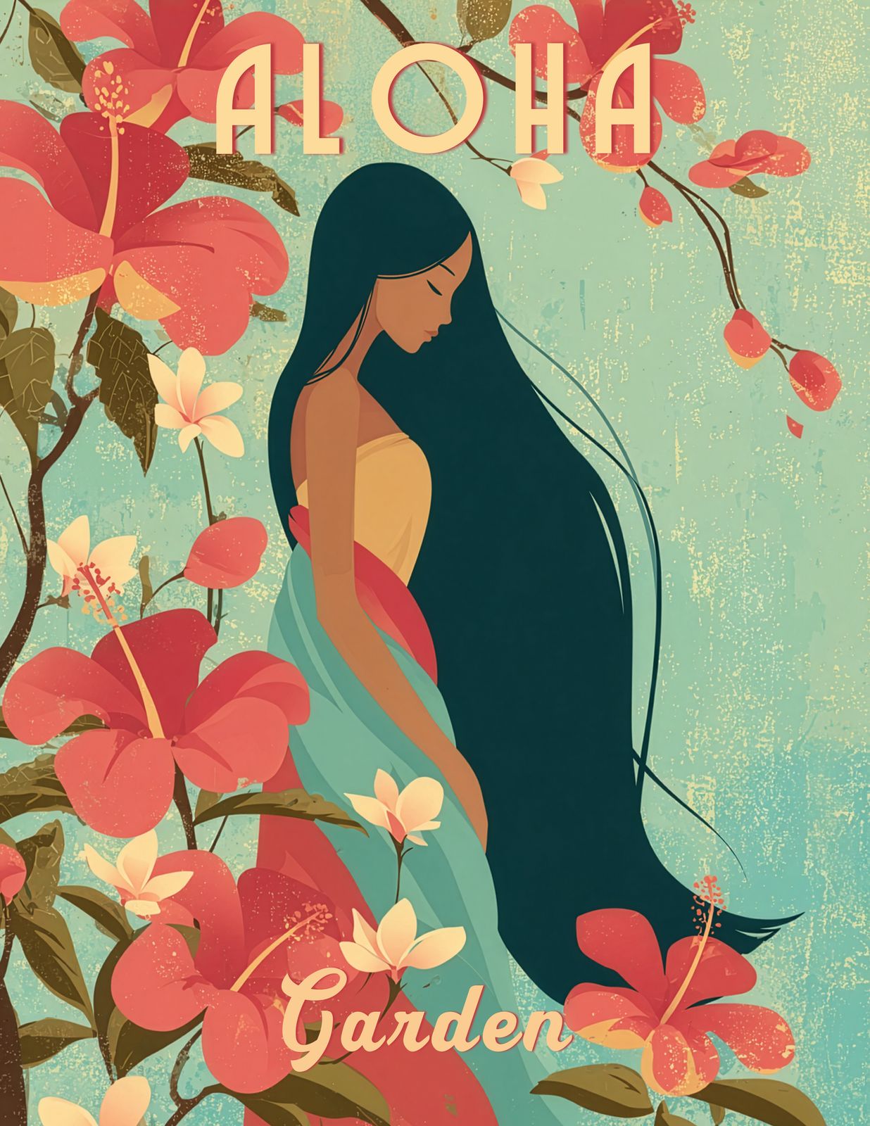 Aloha Wonder — Hawaiian Art - Original Hawaii Art Print by Wailea Art