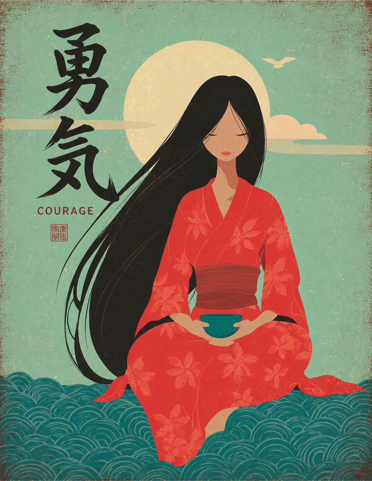 QUIET COURAGE | Strength grows in silence. - Original Hawaii Art Print by Wailea Art
