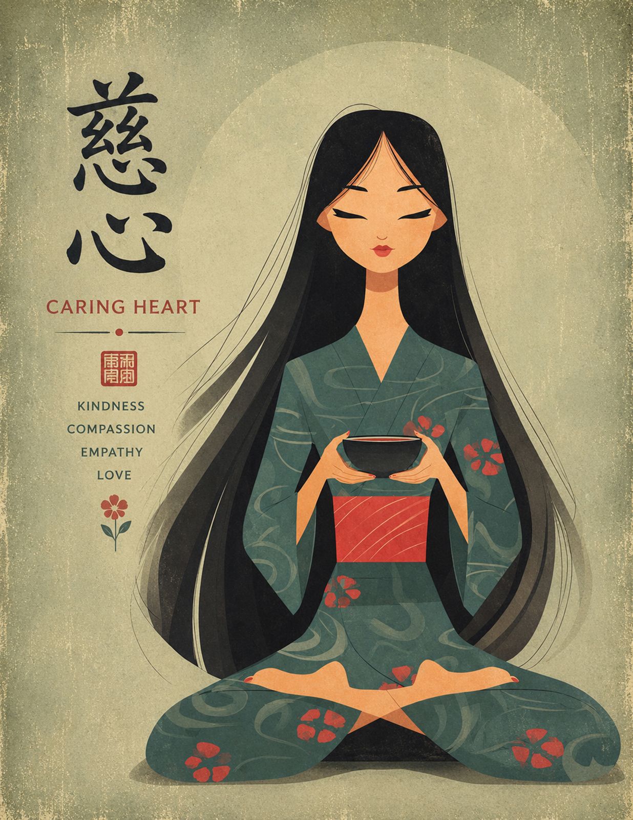 COMPASSION WITHIN | Kindness begins with the heart. - Original Hawaii Art Print by Wailea Art