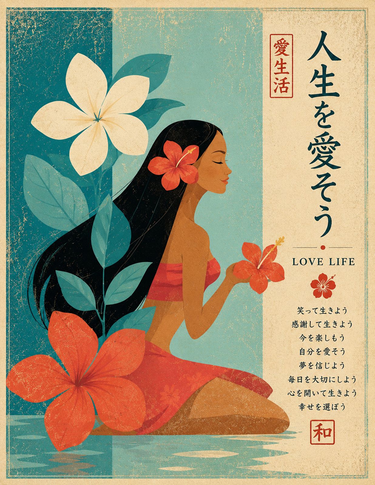 LOVE THE MOMENT  |  Celebrate the beauty of now. - Original Hawaii Art Print by Wailea Art