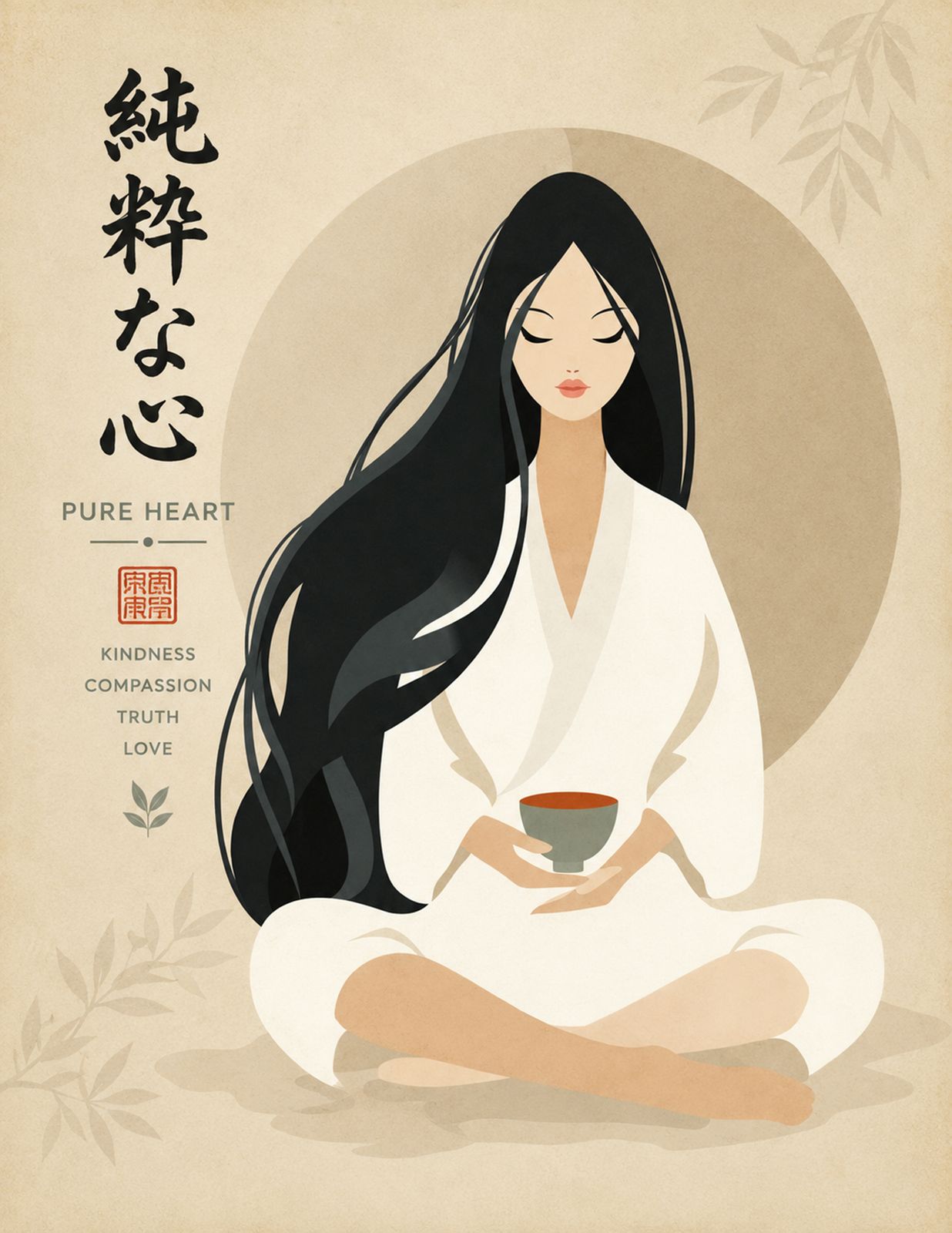 PURE ESSENCE  |  A peaceful heart knows the way. - Original Hawaii Art Print by Wailea Art
