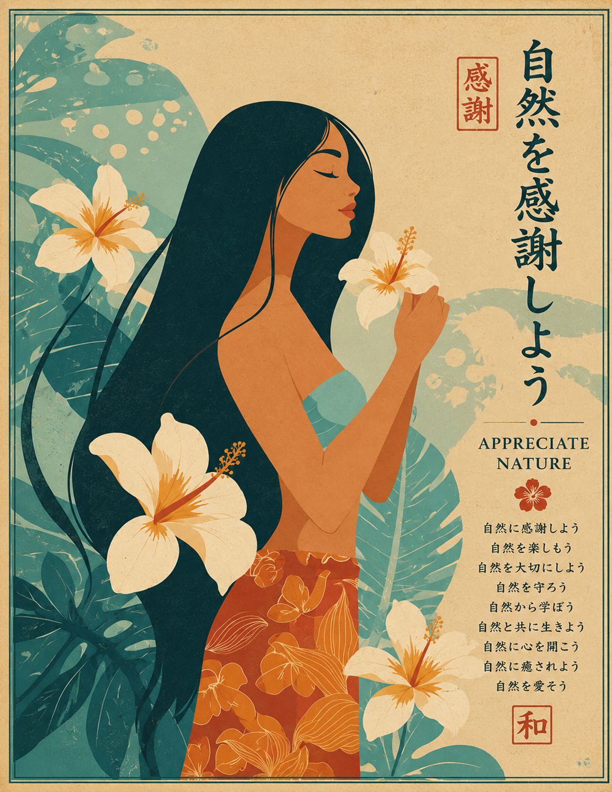 NATURE’S GRATITUDE  |  Honor the natural world - Original Hawaii Art Print by Wailea Art