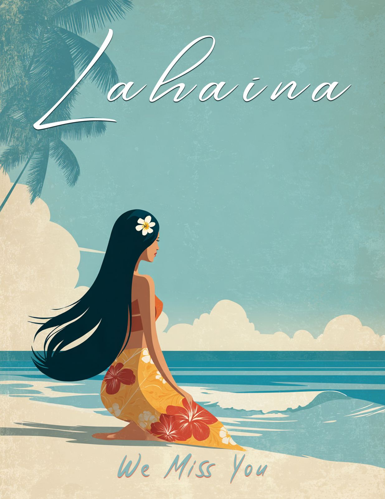 WHERE THE OCEAN REMEMBERS | aloha never fades - Original Hawaii Art Print by Wailea Art