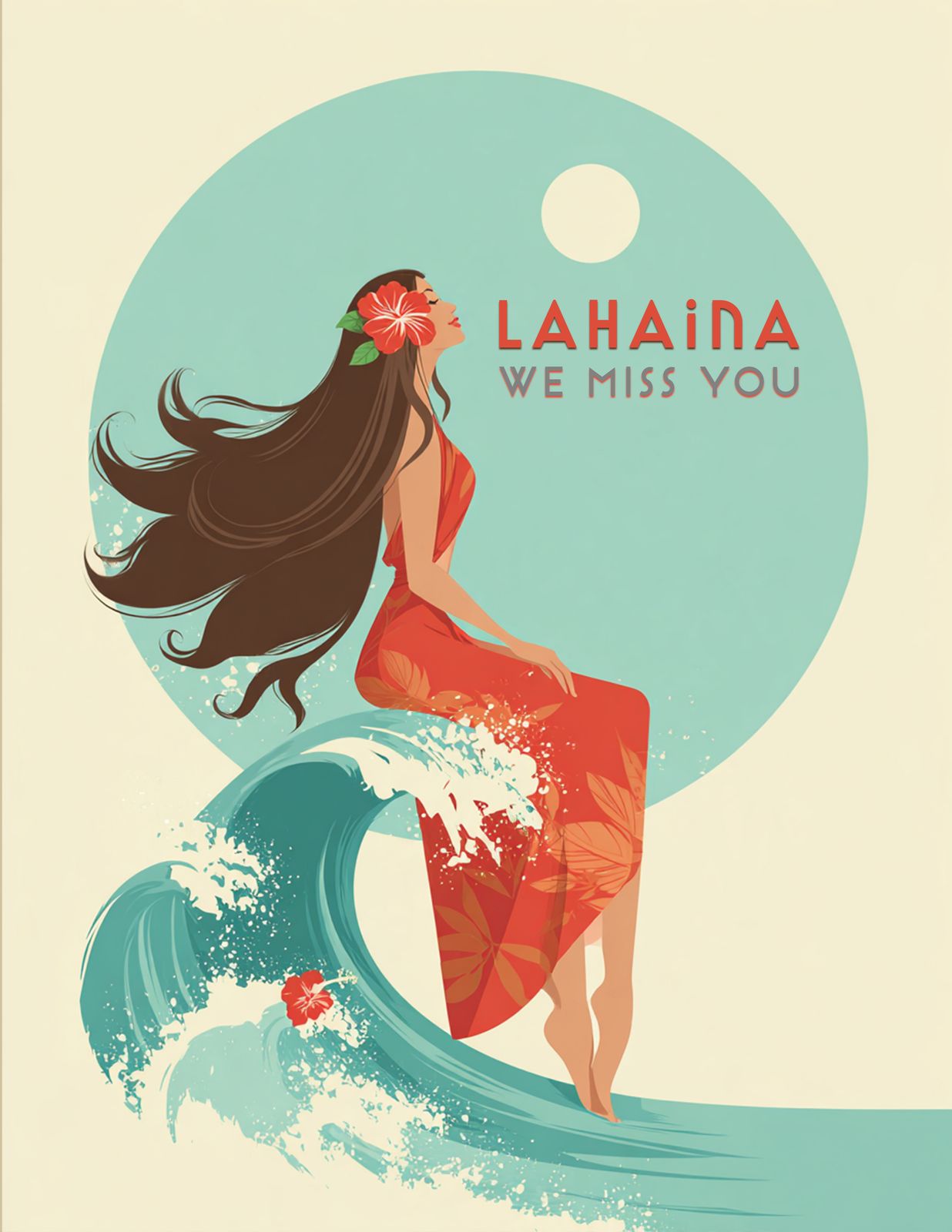 OCEAN OF ALOHA | forever carried by the sea - Original Hawaii Art Print by Wailea Art